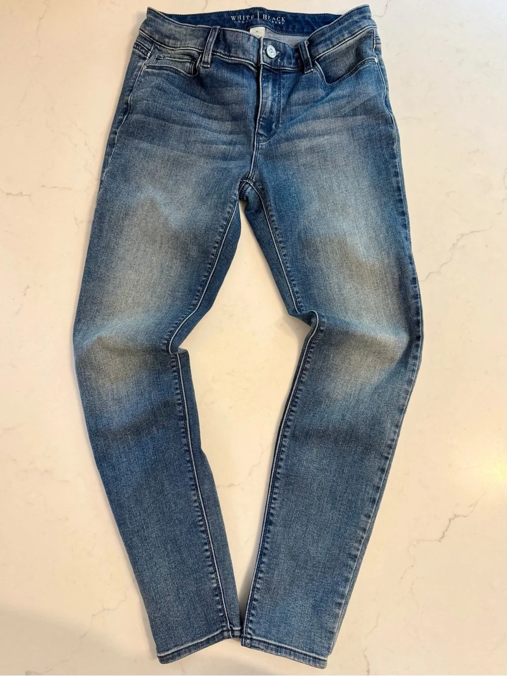 White House Black Market Women's Slim Skinny Jeans - Medium Blue Wash